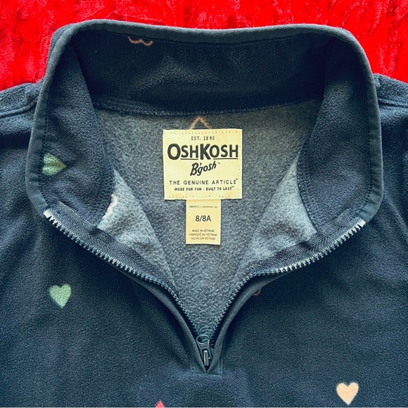 KIDS Size 8/8A Oshkosh Pullover Fleece - Picture 3 of 5